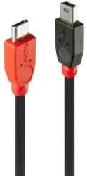 Lindy Cablu Micro USB LINDY 31717 50 cm Roșu/Negru