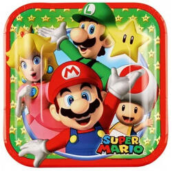 8 darabos papír tányér - Super Mario