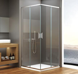 SAPHO BRUCKNER BORG szögletes zuhanykabin 900x900x1950mm (751.190. 1) Króm+transparent