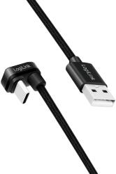 LogiLink Cablu alimentare si date LOGILINK, USB Type-C (T) la USB-A (T), 180 grade, 1m, Negru (CU0192)