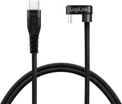 LogiLink Cablu alimentare si date LOGILINK, USB 2.0, USB Type-C (T) la USB Type-C (T) la 180 grade, 2m, Negru (CU0191)