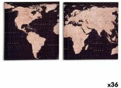 Gift Decor Pânză Harta Lumii 1, 5 x 28 x 28 cm (36 Unități)