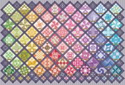 Cobble Hill 49010 - Four Square Quilt Blocks - 2000 db-os puzzle (49010)