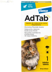 AdTab rágótabletta macskák részére 48 mg (2-8 kg testsúly) 1db