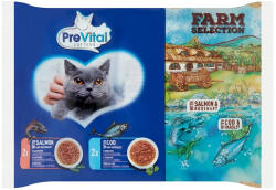 PreVital Farm Selection alutasakos macskaeledel hal 4x85g - 340 g