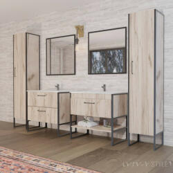 TMP cabinets IRON fürdőszobai ÁLLÓSZEKRÉNY - 190 x 35 cm (00400895) - globalvivamarket
