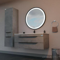 TMP cabinets VOX 85 szürke fali függesztett fürdőszobabútor 85 cm műmárvány mosdókagylóval (00401130)