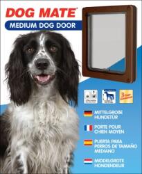 Closer Pets Dog Mate 215B Közepes Méretű Kutyaajtó - Barna - Closer Pets - Lengőajtó Mérete: 22Cm X 28Cm