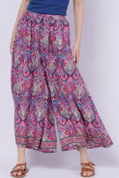 Shopika Fusta pantalon ampla din matase indiana cu fucsia, bleumarin si roz Multicolor Talie unica