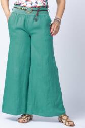 Shopika Fusta pantalon turcoaz casual, din in, cu o curea fancy Turcoaz Talie unica