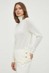 Michael Kors gyapjú pulóver könnyű, női, bézs, garbónyakú - bézs S - answear - 89 990 Ft