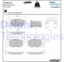DELPHI fékbetétkészlet, tárcsafék DELPHI LP5061EV (LP5061EV)