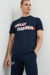 Helly Hansen pamut póló sötétkék, nyomott mintás - sötétkék S - answear - 16 990 Ft