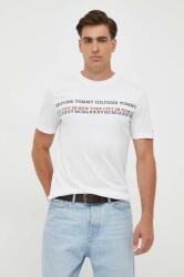 Tommy Hilfiger pamut póló fehér, nyomott mintás - fehér L - answear - 15 390 Ft