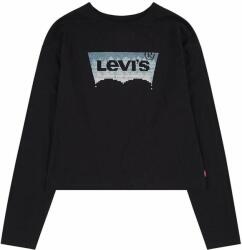 Levi's gyerek pamut hosszú ujjú felső fekete - fekete 152
