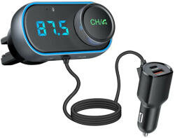 HiGi HiGi® T78 - szivargyújtóba dugható FM transzmitter MP3 lejátszó + USB autós gyorstöltő (30W)