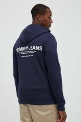 Tommy Hilfiger pamut melegítőfelső sötétkék, férfi, nyomott mintás, kapucnis - sötétkék M - answear - 30 990 Ft