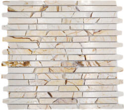 Mozaic marmură MOS Brick 2807 Golden Cream polișat 30, 5x32, 2 cm