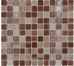 Mozaic piscină sticlă CM 4290 bej-maro 30, 2x32, 7 cm