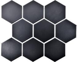 Mozaic piscină ceramicHX 115 negru mat 25, 6x29, 55 cm