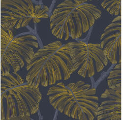 Rasch Tapet vlies 692105 Rhapsody frunze palmier albastru/galben 10, 05x0, 53 m (692105)