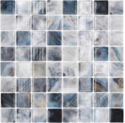 Mozaic piscină sticlă VP56386PUR gri 31, 6x31, 6 cm