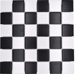 Mozaic piscină ceramic CD 202 negru/alb 30x30 cm