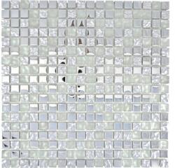  Mozaic sticlă XCM M600 argintiu 30x30 cm