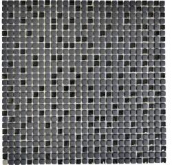  Mozaic sticlă CUBA 01B negru 30, 5x30, 5 cm