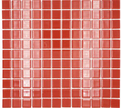  Mozaic piscină sticlă CM 4060 roșu lucios 30, 2x32, 7 cm