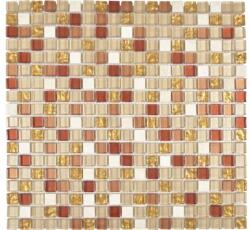  Mozaic sticlă-piatră naturală XCM M920 bej/auriu/ocru 30, 5x32, 2 cm