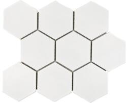 Mozaic piscină ceramic HX 100 alb lucios 25, 6x29, 55 cm