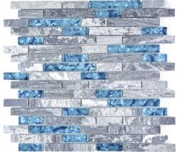 Mozaic piatră naturală XCM MV688 mix gri-albastru 30x29 cm