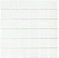 Mozaic piscină sticlă XCM BC 884 alb lucios 29, 8x29, 8 cm