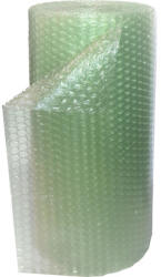 Folie cu bule mari de aer 120cm x 16m, 120g/m2, verde-transparent