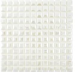 Mozaic piscină sticlă Sandy 22 alb 31, 5x31, 5 cm