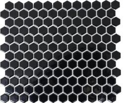 Mozaic piscină ceramic HX 060 negru lucios 26x30 cm
