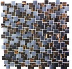 Mozaic sticlă GM K07 maro/gri/albastru 31, 8x31, 8 cm