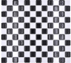 Mozaic piscină ceramic BM 048 alb/negru 30, 2x33 cm