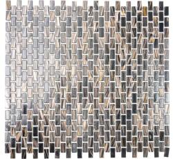 Mozaic sticlă maro-auriu 30, 5x32, 7 cm