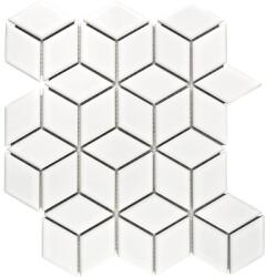 Mozaic piscină ceramic POV 02 alb lucios 26, 6x30, 5 cm