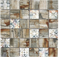 Mozaic sticlă XCM Wood 700 bej, imitație lemn, 29, 8x29, 8 cm