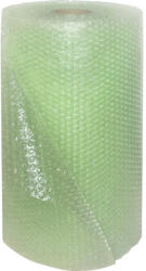Folie cu bule mici de aer 100cm x 50m, 70g/m2, verde-transparent