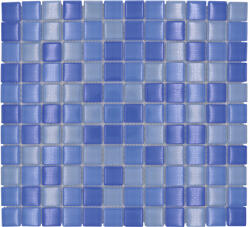  Mozaic piscină sticlă XCM 8222 mix albastru 30, 2x32, 7 cm