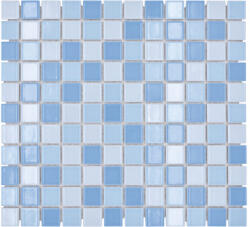  Mozaic piscină ceramic BM 200 mix albastru lucios 30, 2x33 cm