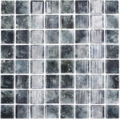 Mozaic piscină sticlă VP56383PUR negru 31, 6x31, 6 cm