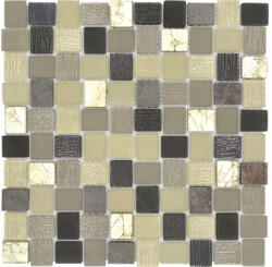 Mozaic sticlă-piatră naturală XCM R09 mix rustic 27, 3x27, 3 cm