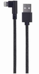 Gembird Cablu alimentare si date Gembird CC-USB2-AMLML-0.2M, USB 2.0 (T) la Lightning (T), 0.2m, Negru (CC-USB2-AMLML-0.2M)