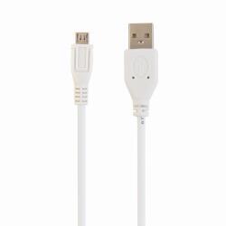 Gembird Cablu alimentare si date Gembird CCP-mUSB2-AMBM-W-0.5M, USB 2.0 (T) la Micro-USB 2.0 (T), 0.5m, Alb (CCP-mUSB2-AMBM-W-0.5M)