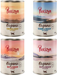 Purizon 6x400g Purizon Organic nedves macskatáp- Vegyes csomag 4 változattal